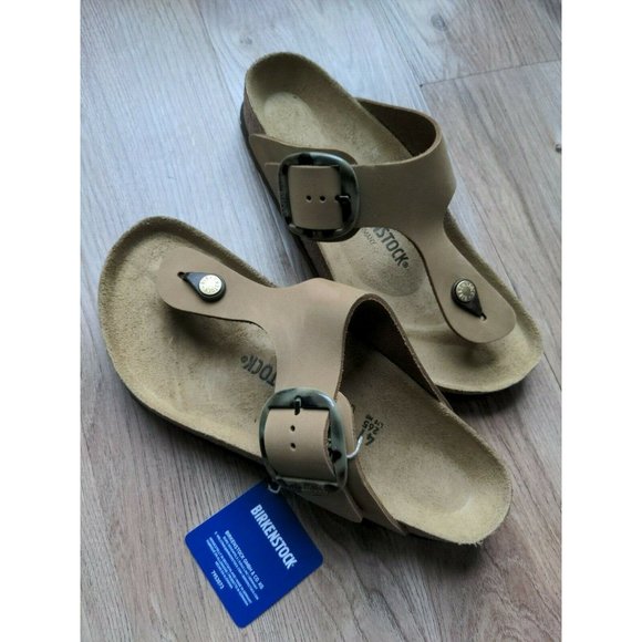 Birkenstock Gizeh Big Buckle Sandals EU 41 Women 10-10.5 Mud Torty Nubuck - Picture 9 of 12